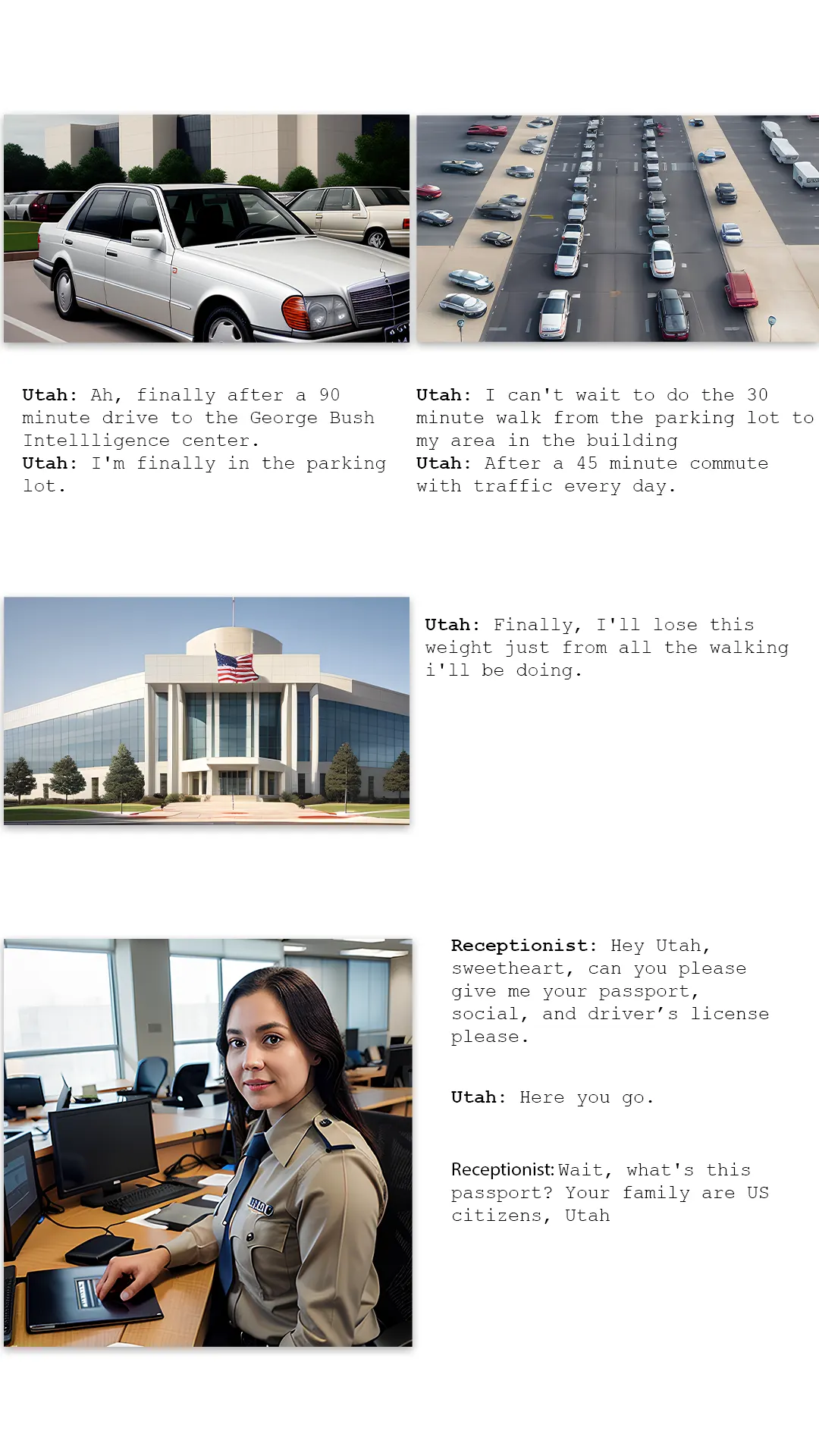 In CIA Parking Lot — comic page, plate 2 of 2