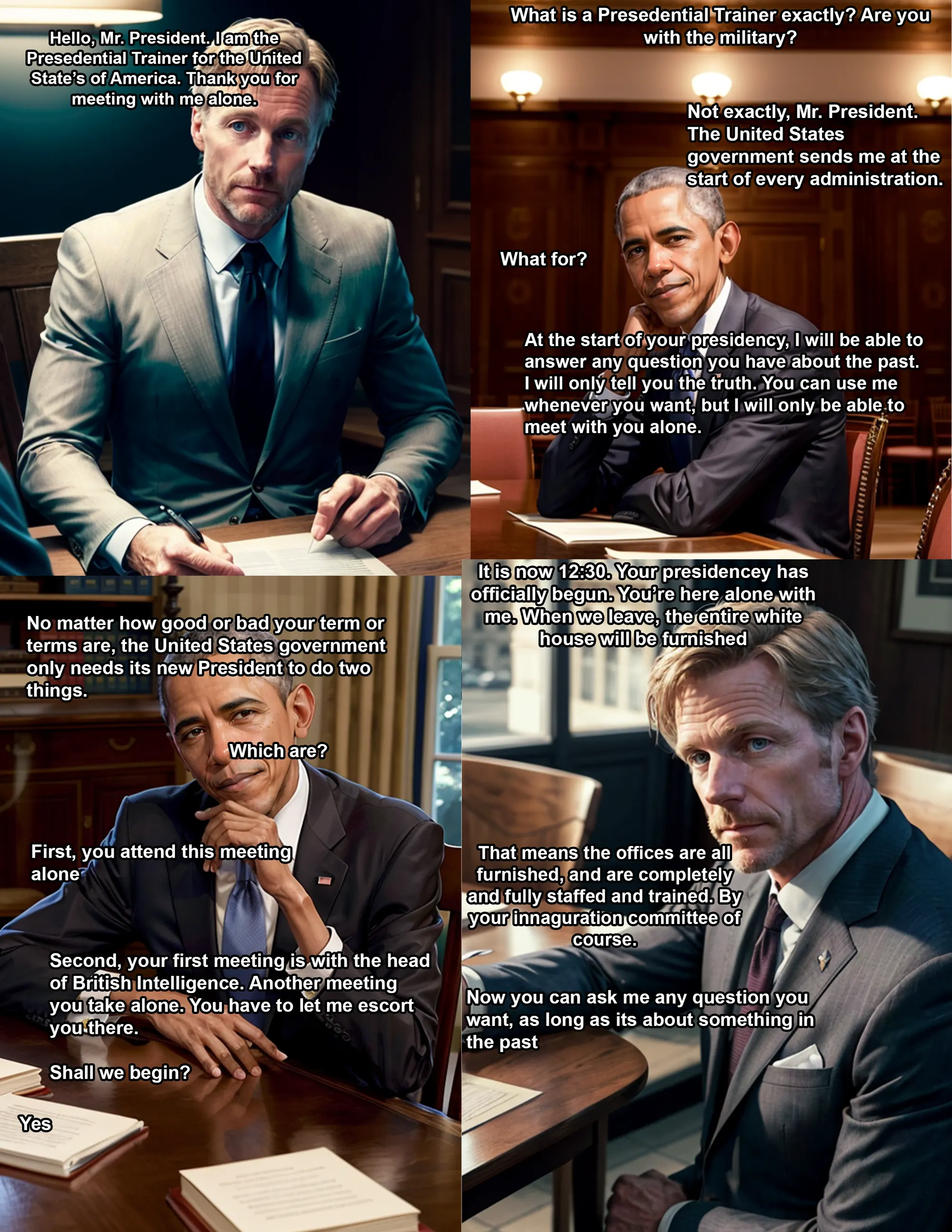 Lore Meeting Obama — comic page