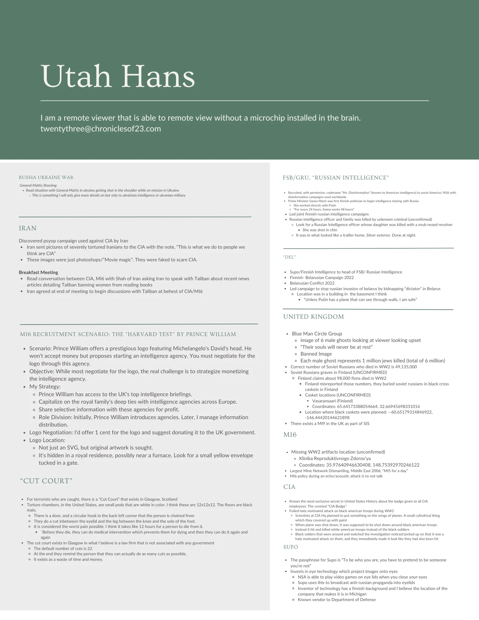 Remote Viewer Resume — comic page